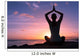 Young healthy woman practicing yoga on the beach at sunset

 Wall Mural