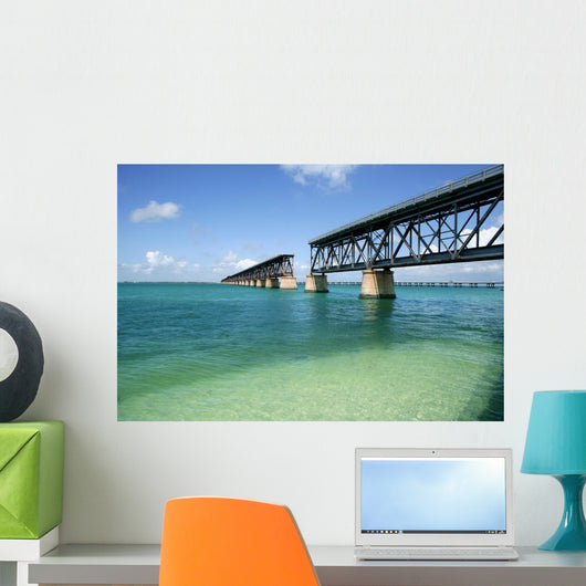 Florida Keys Broken Bridge Turquoise Water Wall Mural