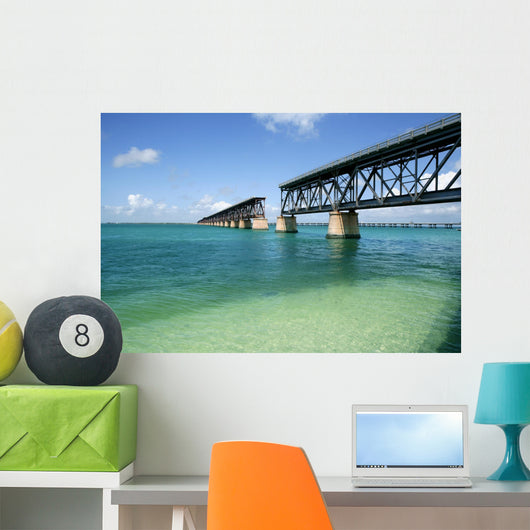 Florida Keys Broken Bridge Turquoise Water Wall Mural