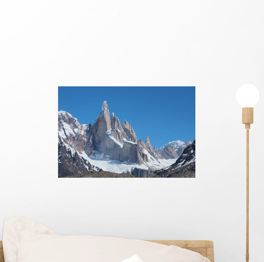 famous mt. cerro torre and its neighbors mt. torre egger and punta herron in los glaciares national park, patagonia, Argentina Wall Mural