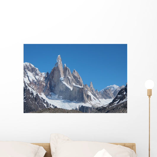 famous mt. cerro torre and its neighbors mt. torre egger and punta herron in los glaciares national park, patagonia, Argentina Wall Mural