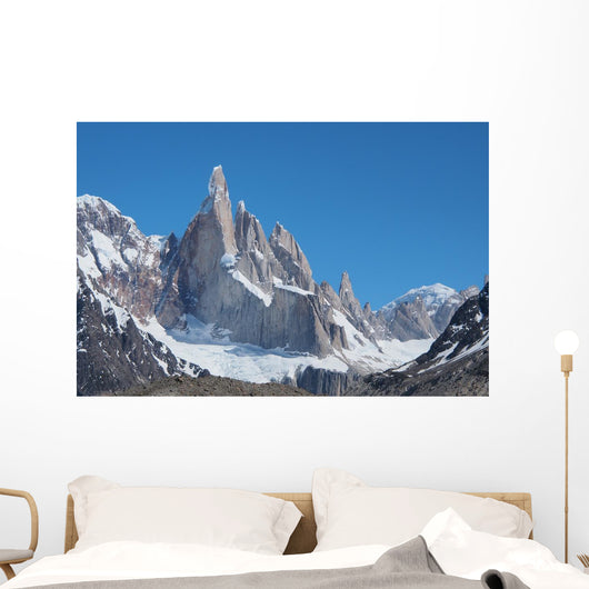 famous mt. cerro torre and its neighbors mt. torre egger and punta herron in los glaciares national park, patagonia, Argentina Wall Mural