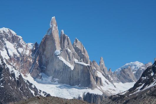 famous mt. cerro torre and its neighbors mt. torre egger and punta herron in los glaciares national park, patagonia, Argentina Wall Mural