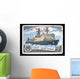 Nuclear ice breaker "Arctic" on Soviet stamp Wall Mural