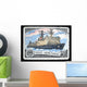 Nuclear ice breaker "Arctic" on Soviet stamp Wall Mural