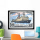 Nuclear ice breaker "Arctic" on Soviet stamp Wall Mural