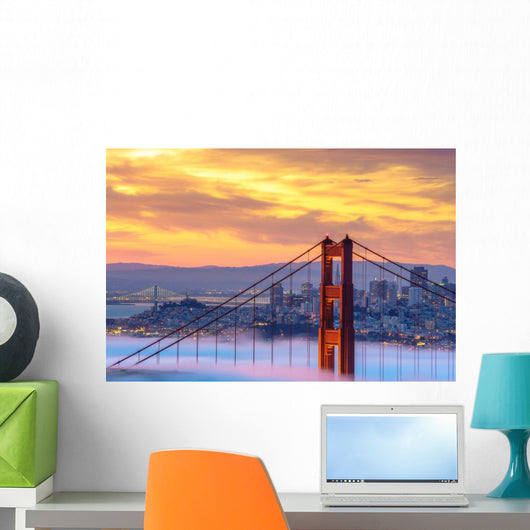 Early Morning Low Fog Wall Decal