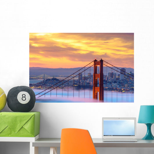 Early Morning Low Fog Wall Decal