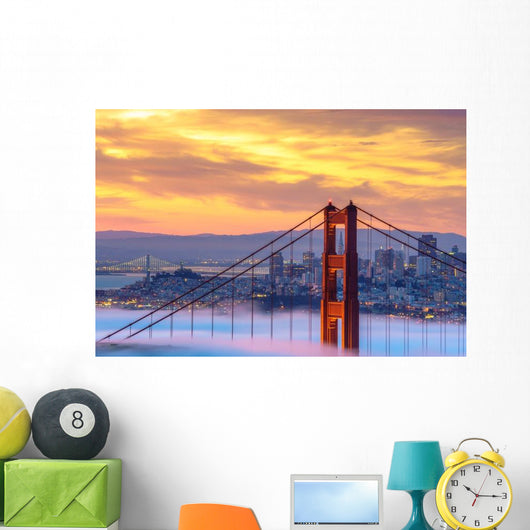 Early Morning Low Fog Wall Decal