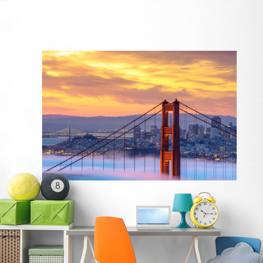 Early Morning Low Fog Wall Decal
