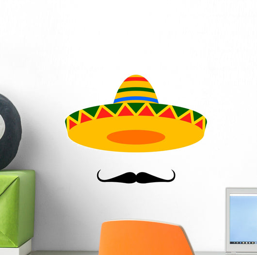 sombrero moustache Wall Decal