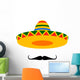 sombrero moustache Wall Decal