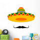 sombrero moustache Wall Decal