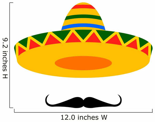 sombrero moustache Wall Decal