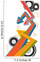 Funky Arrows Layout Wall Decal
