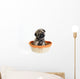 Pug Puppy in Basket Wall Mural