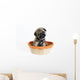 Pug Puppy in Basket Wall Mural