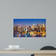 View on Manhattan at night, New York, USA Wall Mural