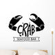 black crab, vector Wall Decal