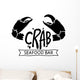 black crab, vector Wall Decal