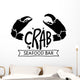 black crab, vector Wall Decal