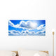 White Clouds and Blue Wall Decal
