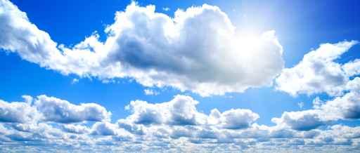 White Clouds and Blue Wall Decal
