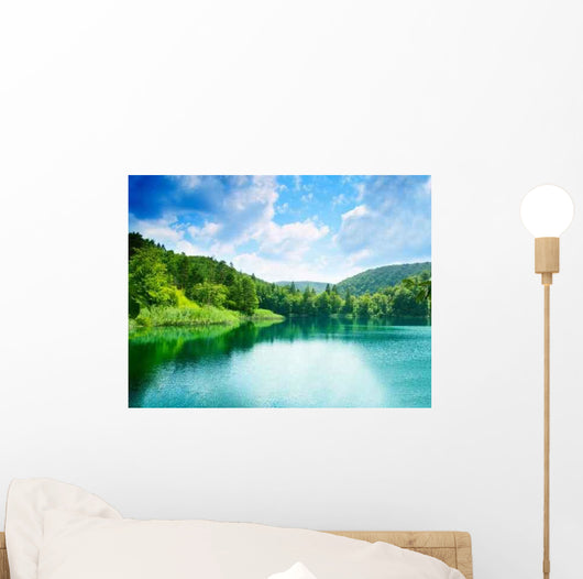Green Water Lake Forest Wall Decal