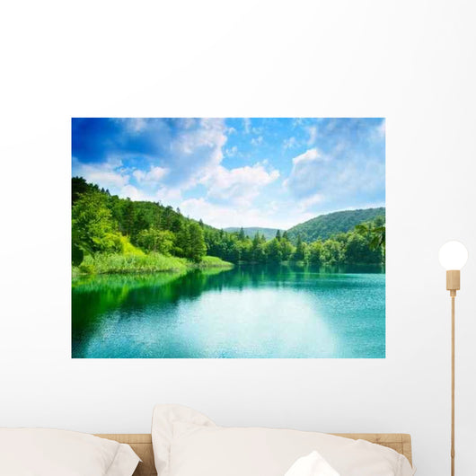 Green Water Lake Forest Wall Decal
