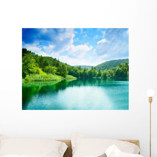 Green Water Lake Forest Wall Decal