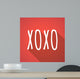 Long shadow illustration of    the text XOXO Wall Mural