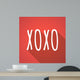 Long shadow illustration of    the text XOXO Wall Mural