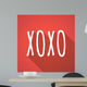 Long shadow illustration of    the text XOXO Wall Mural