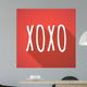Long shadow illustration of    the text XOXO Wall Mural