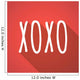 Long shadow illustration of    the text XOXO Wall Mural