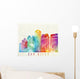 San Diego Landmarks Watercolor Wall Decal