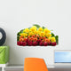 Bouquet of Colorful Roses on White Background Wall Decal