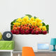 Bouquet of Colorful Roses on White Background Wall Decal