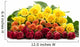 Bouquet of Colorful Roses on White Background Wall Decal
