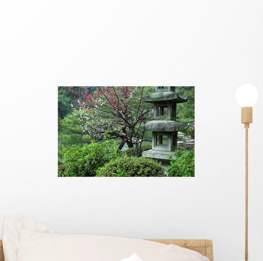 Stone Lantern Japanese Garden Wall Decal