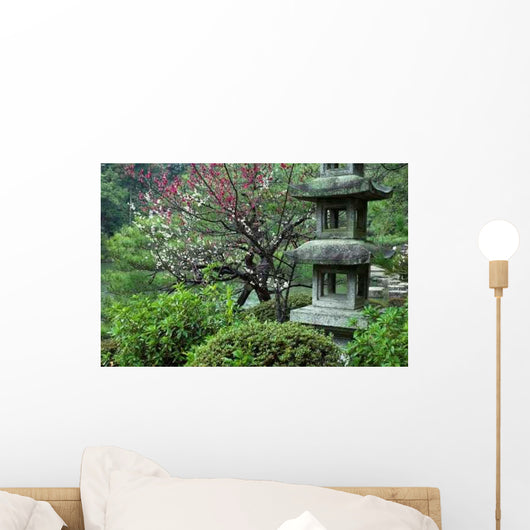 Stone Lantern Japanese Garden Wall Decal