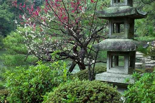 Stone Lantern Japanese Garden Wall Decal