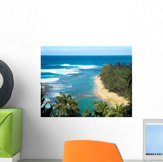 Tropical Beach Wall Decal Design 1