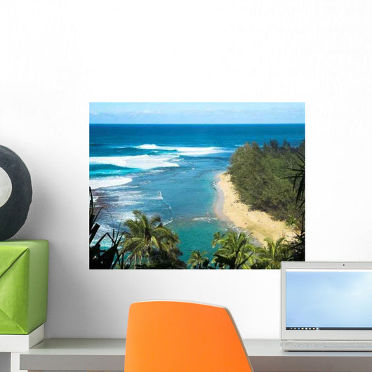 Tropical Beach Wall Decal Design 1