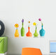 Spring Flowers Vases Wall Decal Sticker Set