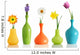 Spring Flowers Vases Wall Decal Sticker Set