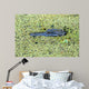 Portrait of Alligator floating in a swamp Wall Mural