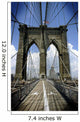 Brooklyn Bridge, New York City, Blue Sky, Urban Setting Wall Mural