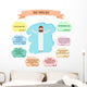 God loves you vector illustration. Smiling Jesus and Bible quotes with verses about love Wall Decal