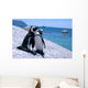 Love-Birds Two Penguins at Boulders Beach Wall Mural